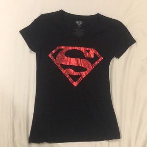 Girls metallic superman t-shirt size medium